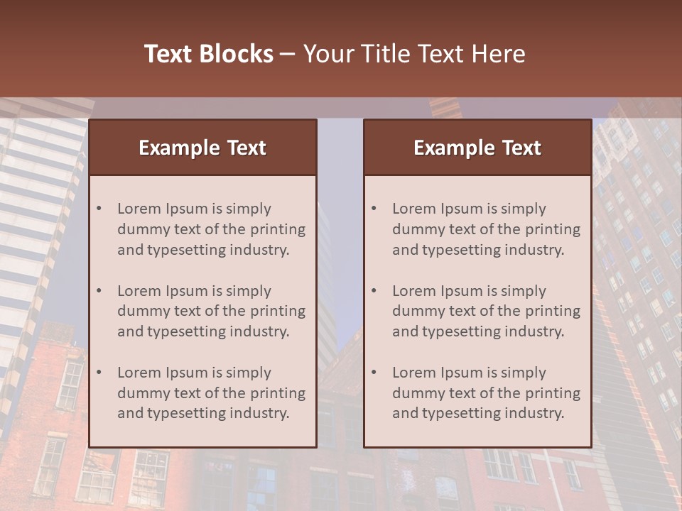 A Group Of Buildings With A Blue Sky In The Background PowerPoint Template