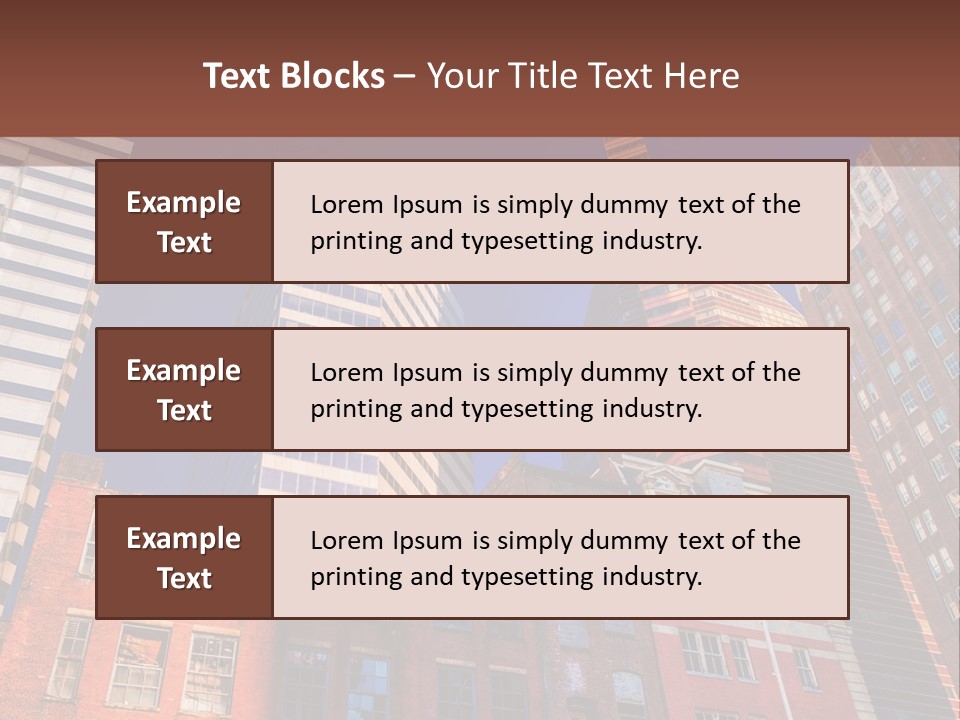 A Group Of Buildings With A Blue Sky In The Background PowerPoint Template
