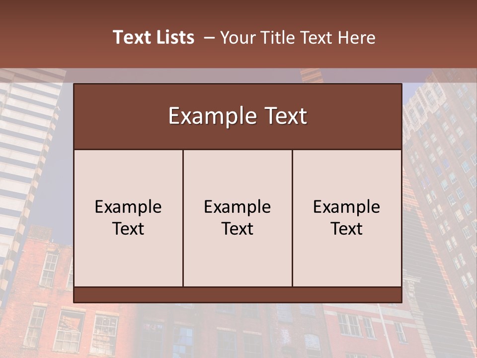 A Group Of Buildings With A Blue Sky In The Background PowerPoint Template