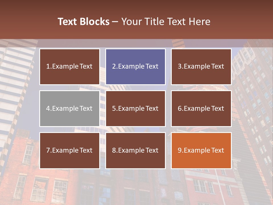 A Group Of Buildings With A Blue Sky In The Background PowerPoint Template