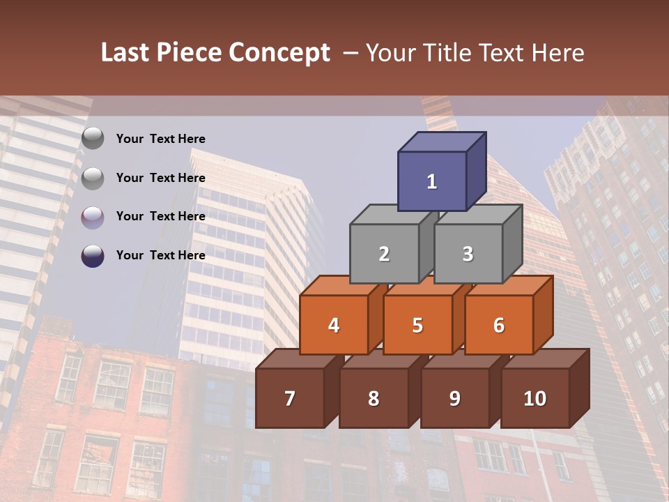 A Group Of Buildings With A Blue Sky In The Background PowerPoint Template