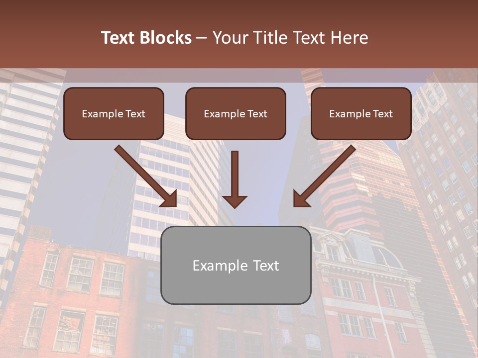 A Group Of Buildings With A Blue Sky In The Background PowerPoint Template