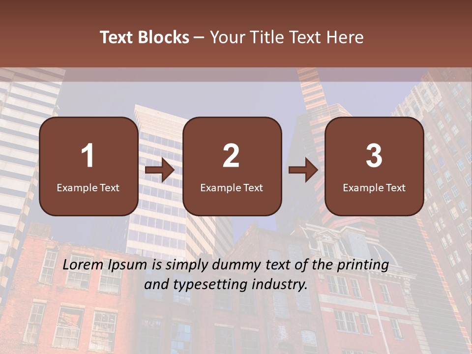 A Group Of Buildings With A Blue Sky In The Background PowerPoint Template