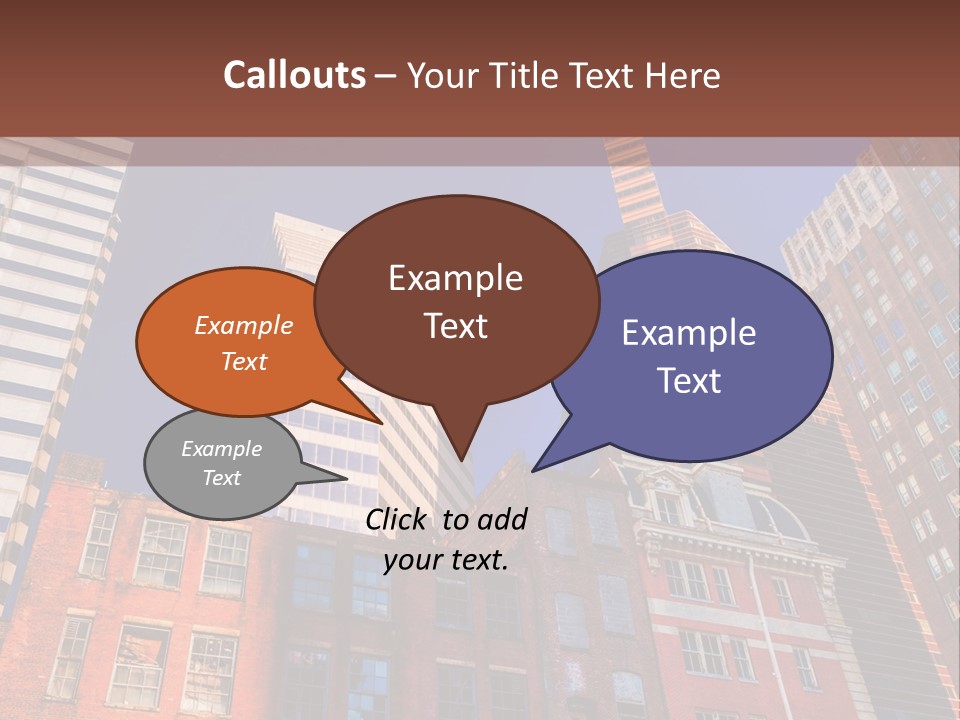 A Group Of Buildings With A Blue Sky In The Background PowerPoint Template