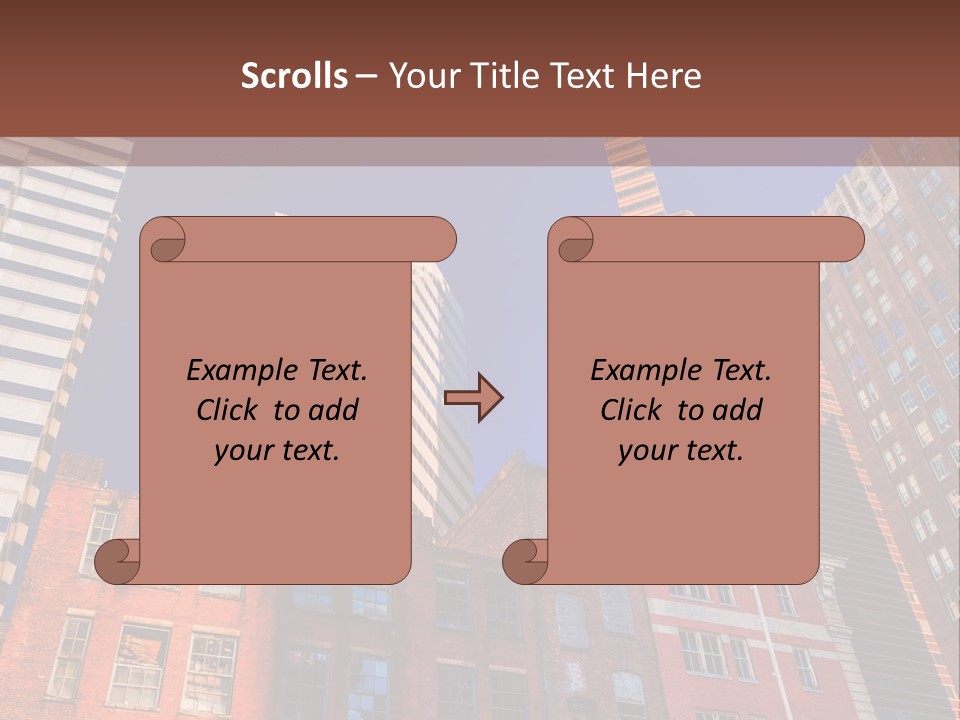A Group Of Buildings With A Blue Sky In The Background PowerPoint Template