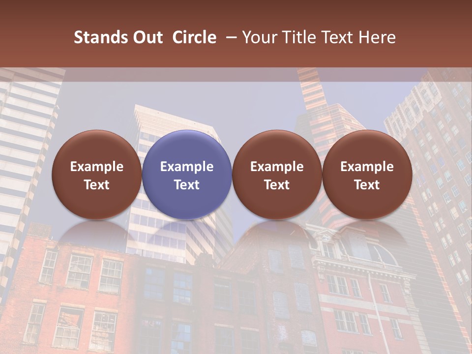 A Group Of Buildings With A Blue Sky In The Background PowerPoint Template