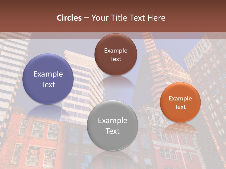 A Group Of Buildings With A Blue Sky In The Background PowerPoint Template