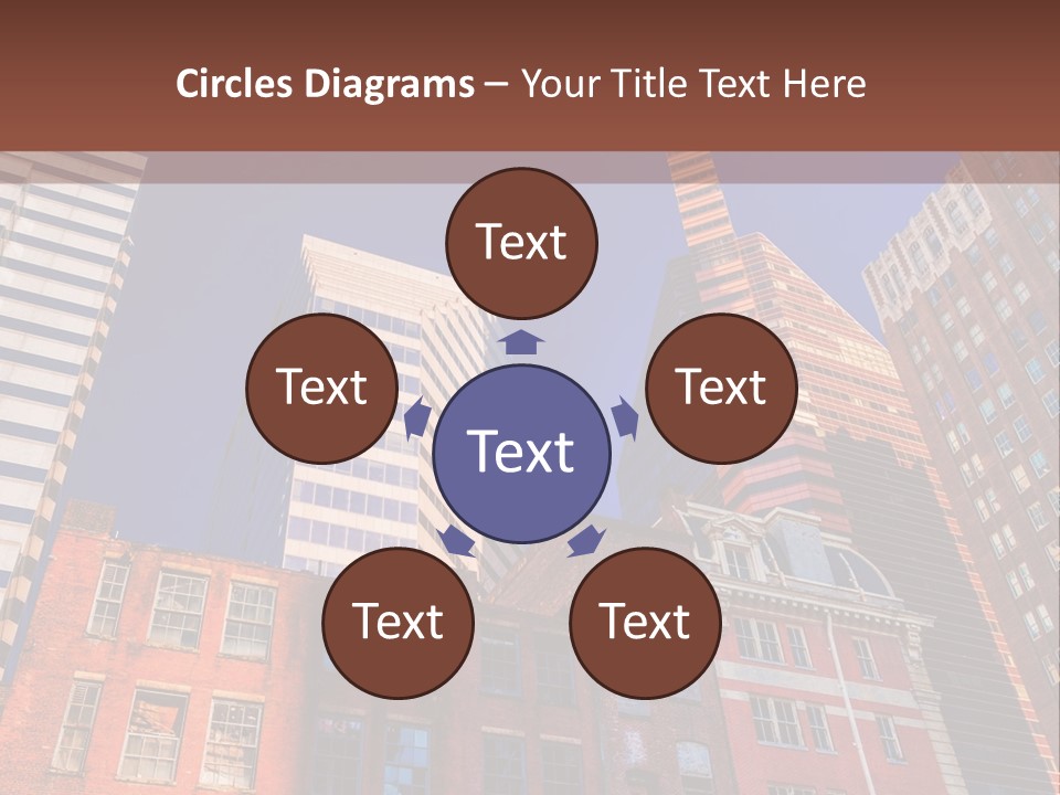 A Group Of Buildings With A Blue Sky In The Background PowerPoint Template