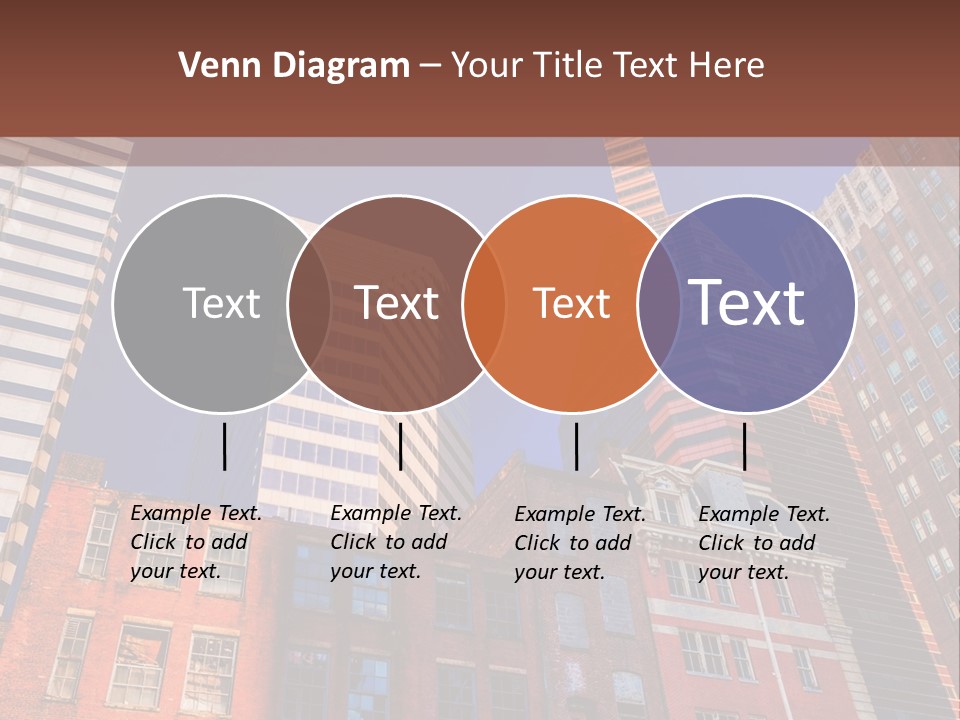 A Group Of Buildings With A Blue Sky In The Background PowerPoint Template
