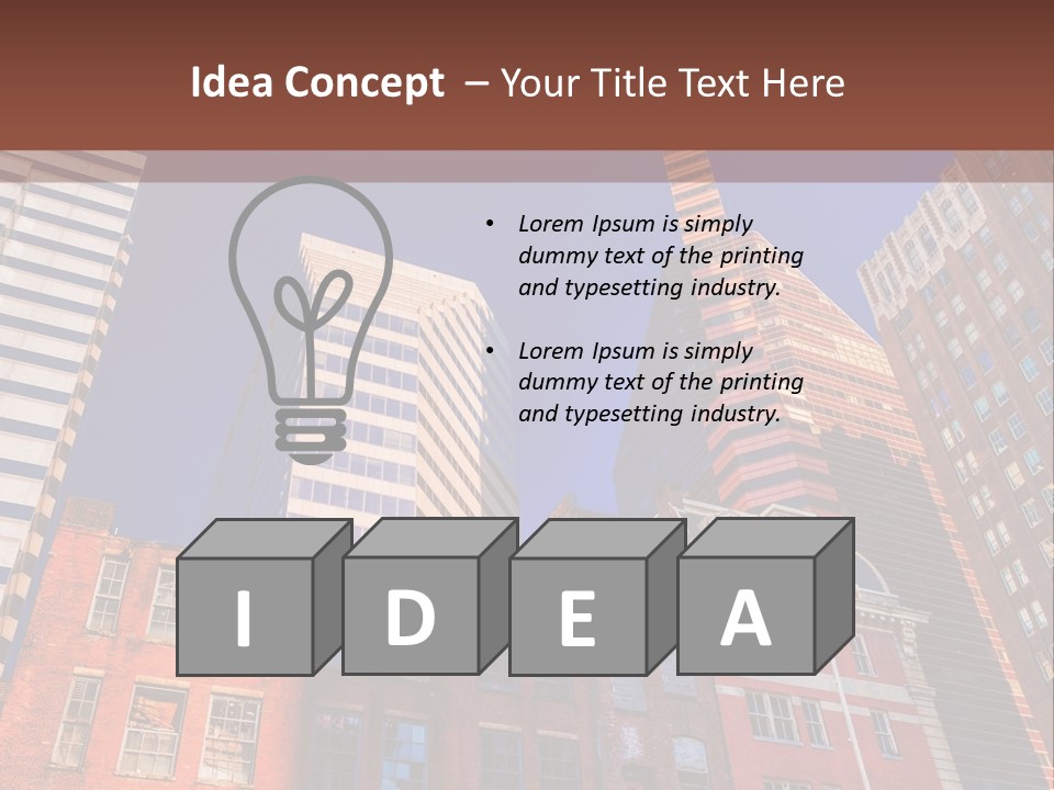 A Group Of Buildings With A Blue Sky In The Background PowerPoint Template