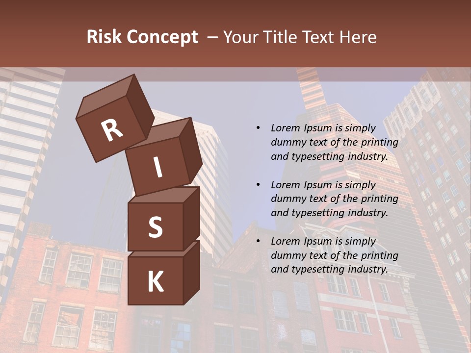 A Group Of Buildings With A Blue Sky In The Background PowerPoint Template