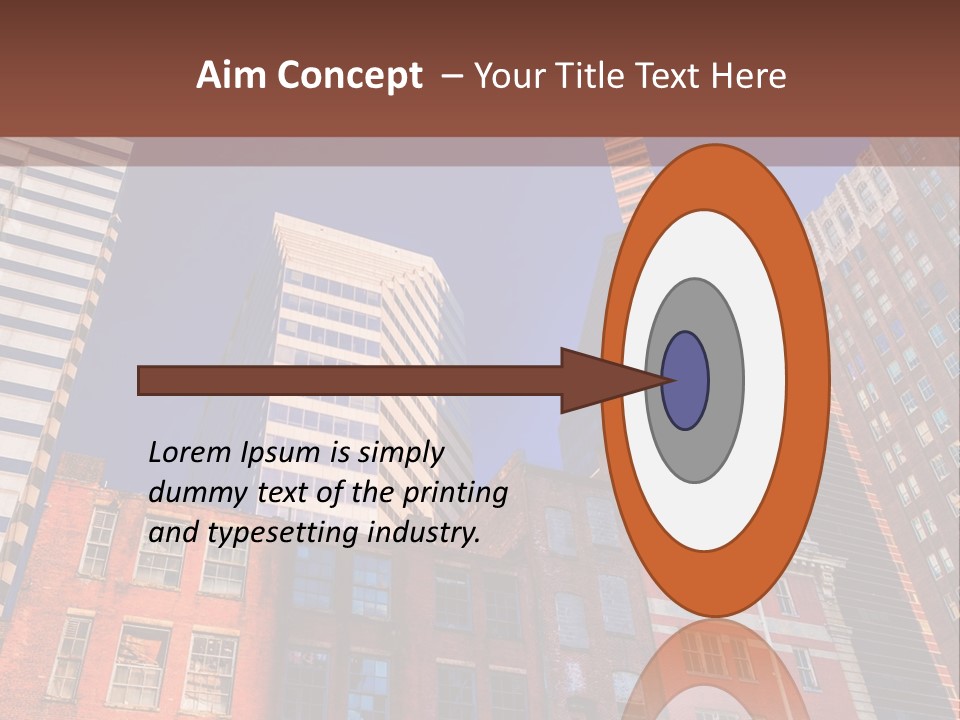 A Group Of Buildings With A Blue Sky In The Background PowerPoint Template