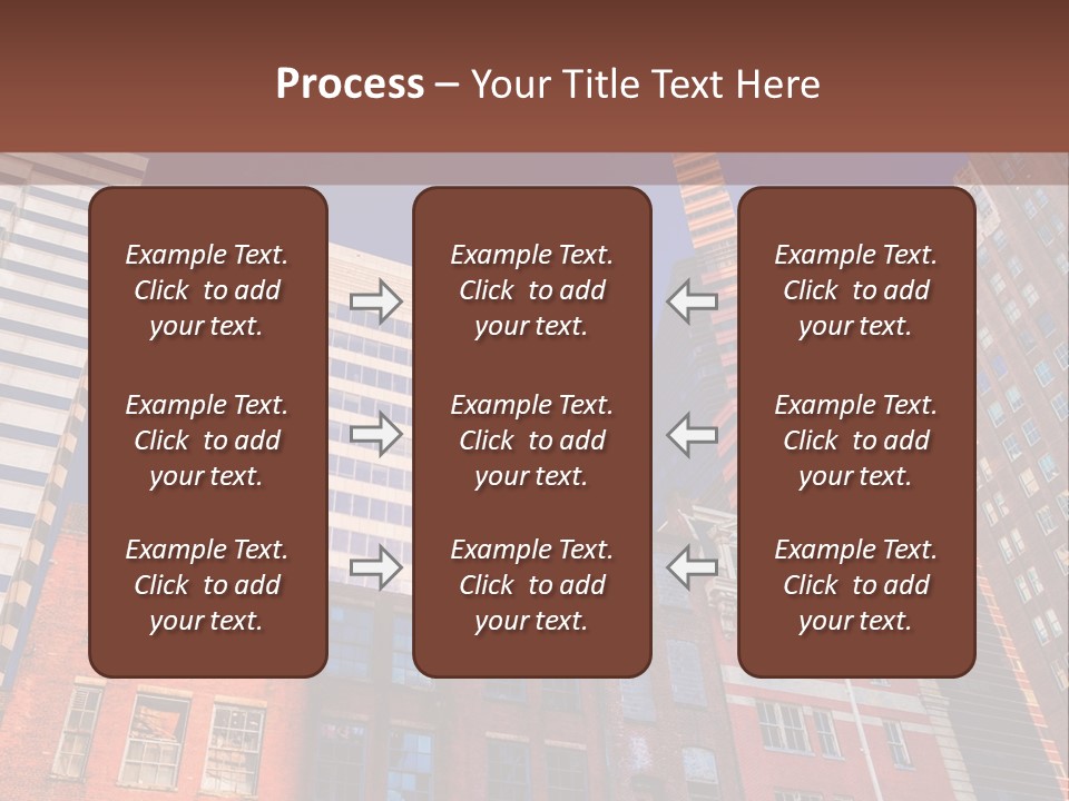 A Group Of Buildings With A Blue Sky In The Background PowerPoint Template