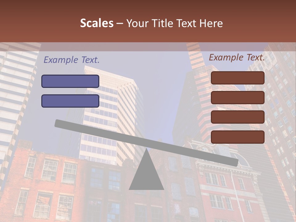 A Group Of Buildings With A Blue Sky In The Background PowerPoint Template