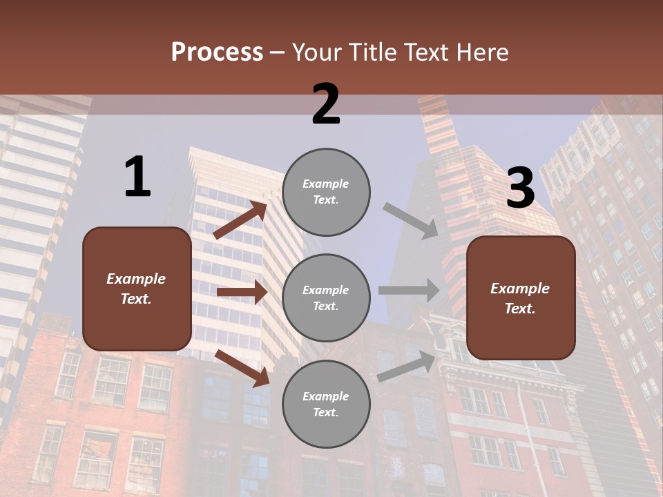 A Group Of Buildings With A Blue Sky In The Background PowerPoint Template