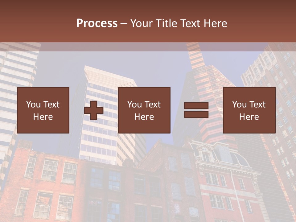 A Group Of Buildings With A Blue Sky In The Background PowerPoint Template
