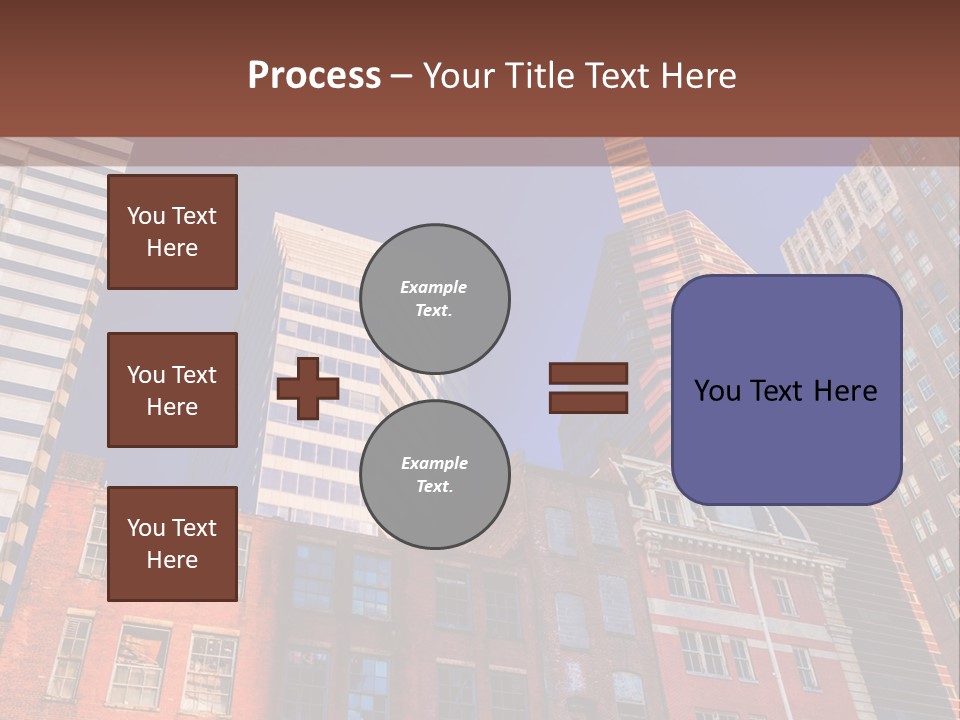 A Group Of Buildings With A Blue Sky In The Background PowerPoint Template