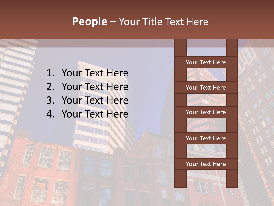 A Group Of Buildings With A Blue Sky In The Background PowerPoint Template