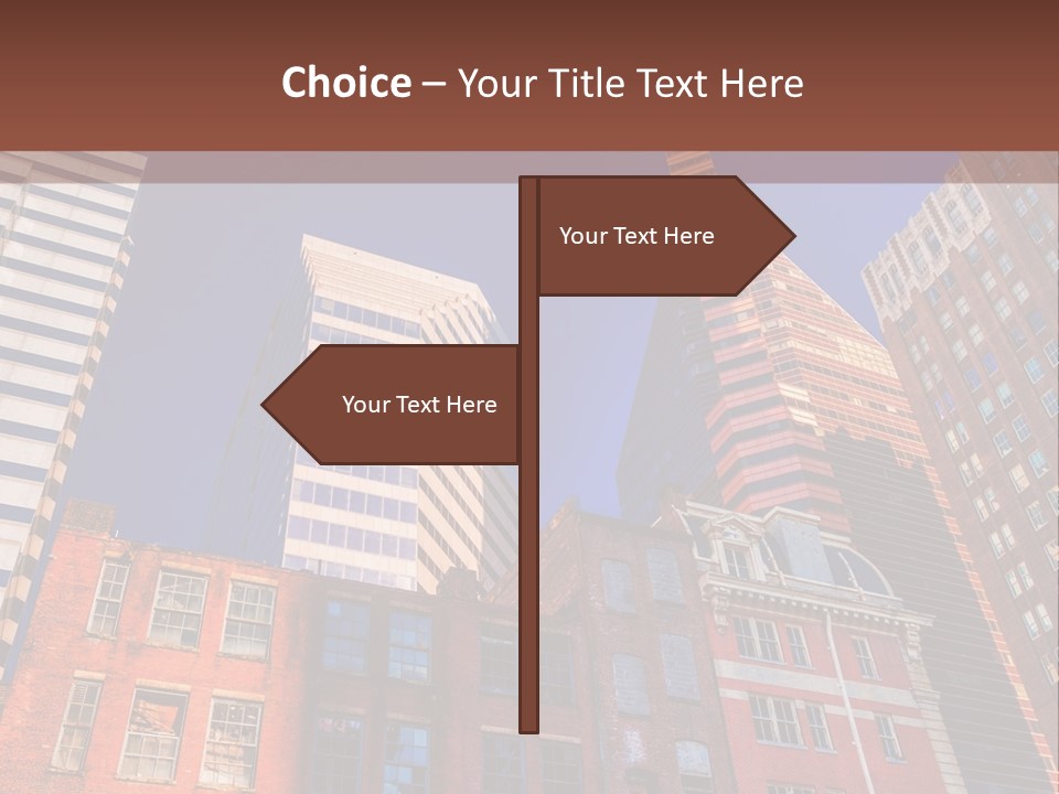 A Group Of Buildings With A Blue Sky In The Background PowerPoint Template