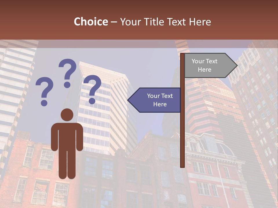 A Group Of Buildings With A Blue Sky In The Background PowerPoint Template