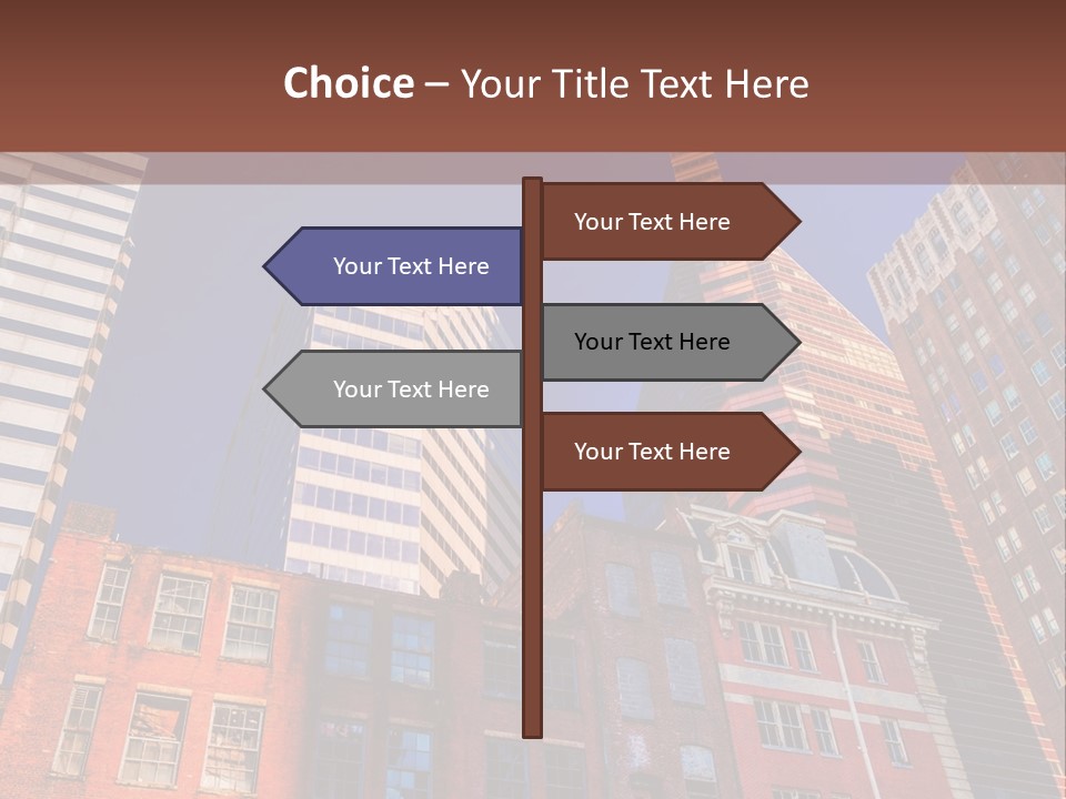 A Group Of Buildings With A Blue Sky In The Background PowerPoint Template