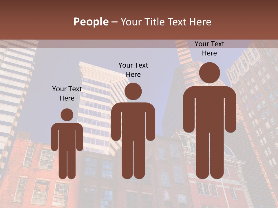 A Group Of Buildings With A Blue Sky In The Background PowerPoint Template