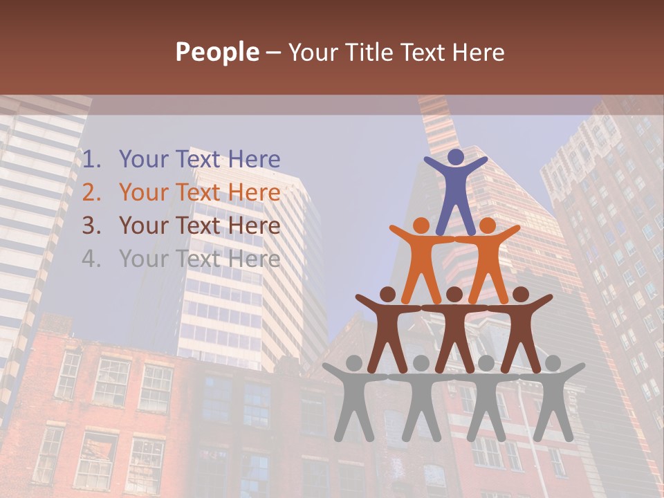 A Group Of Buildings With A Blue Sky In The Background PowerPoint Template