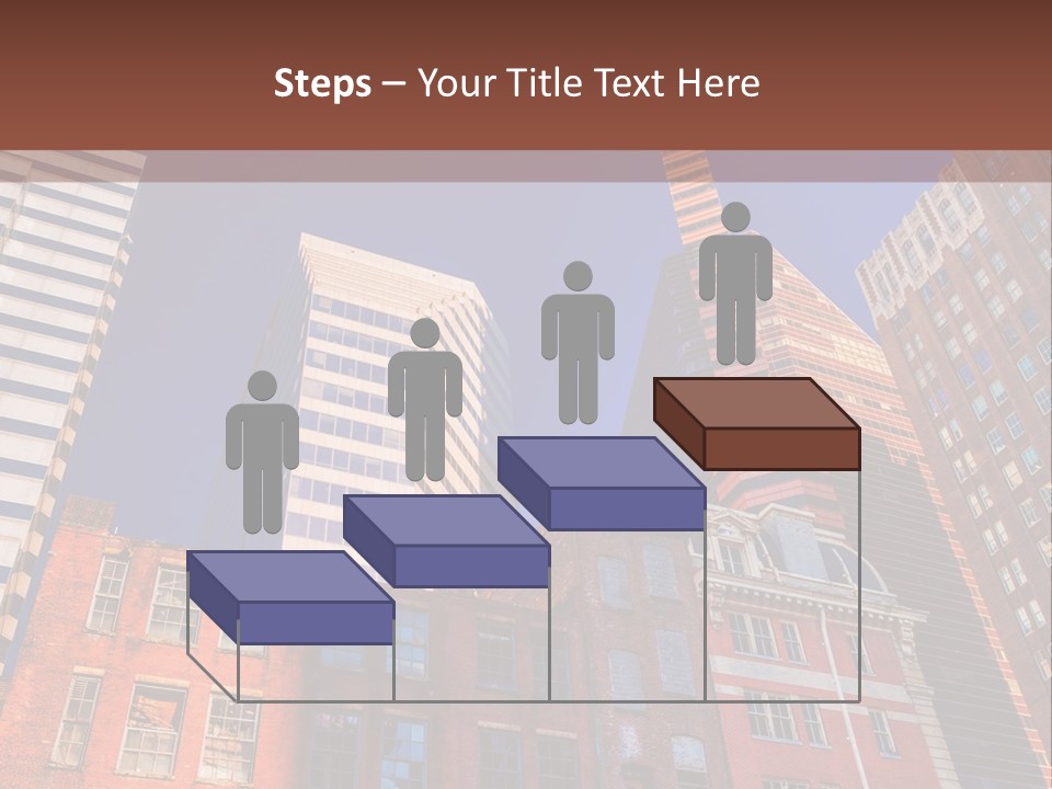 A Group Of Buildings With A Blue Sky In The Background PowerPoint Template