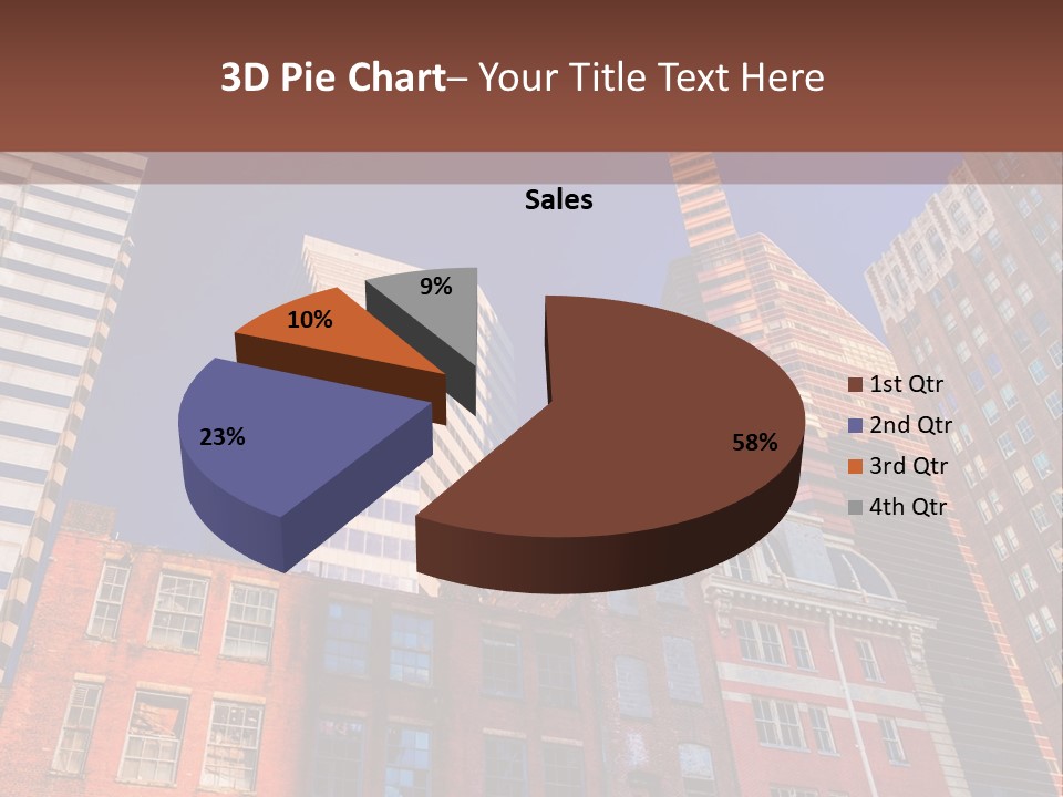 A Group Of Buildings With A Blue Sky In The Background PowerPoint Template