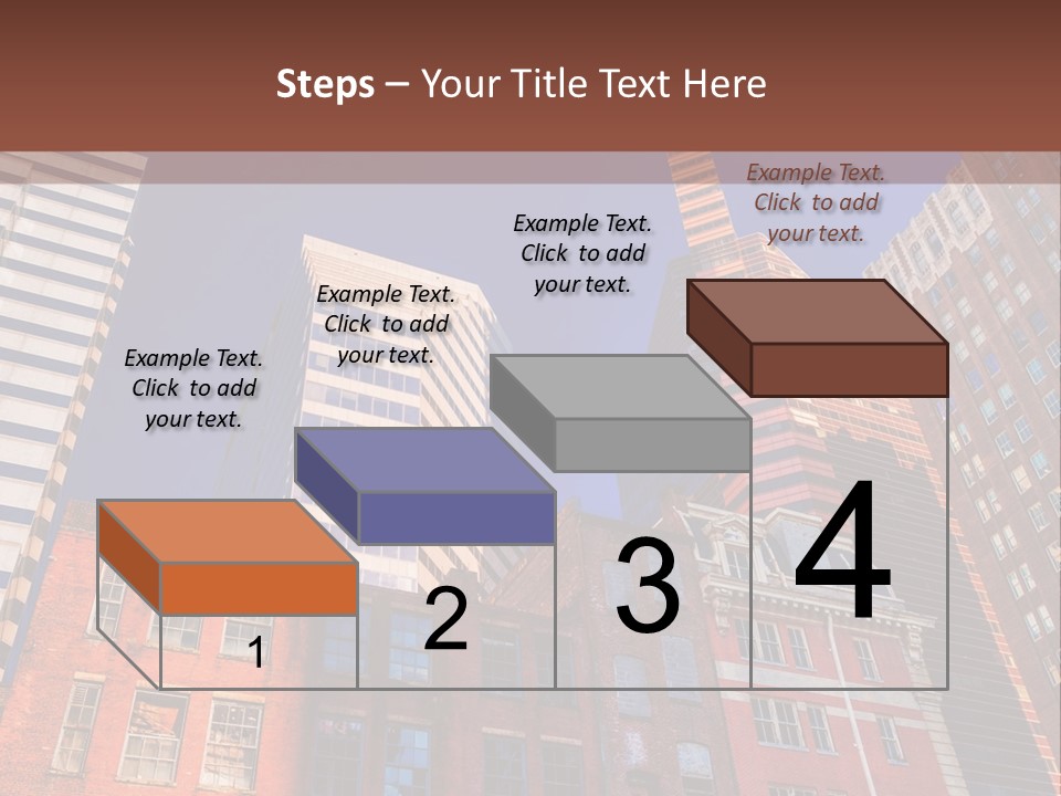 A Group Of Buildings With A Blue Sky In The Background PowerPoint Template