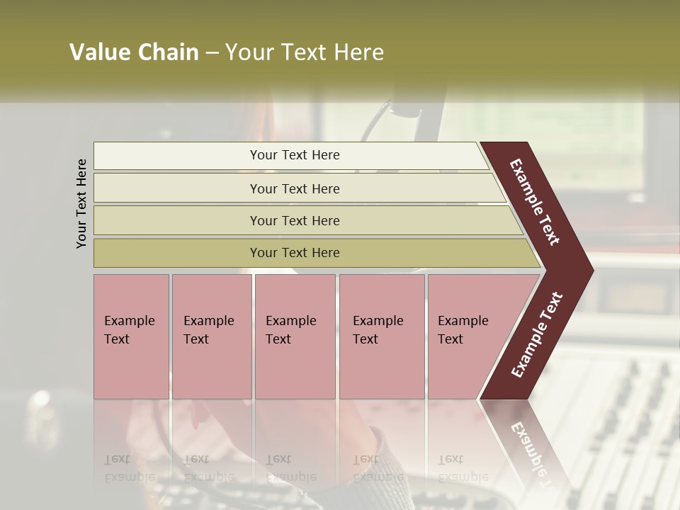 A Woman In A Recording Studio With Headphones On PowerPoint Template