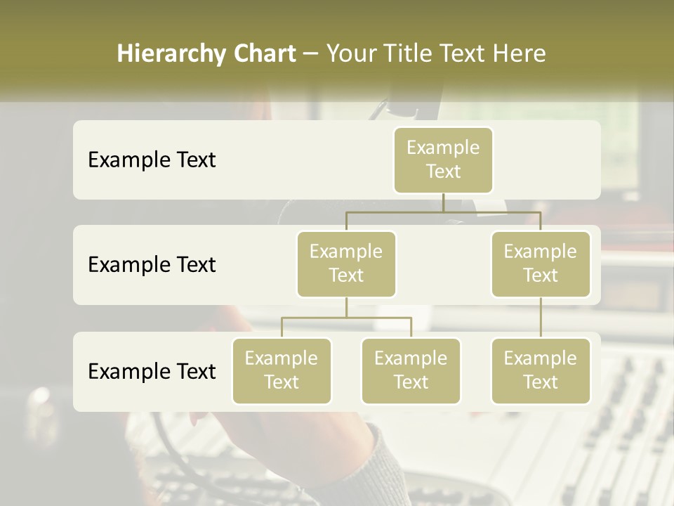 A Woman In A Recording Studio With Headphones On PowerPoint Template