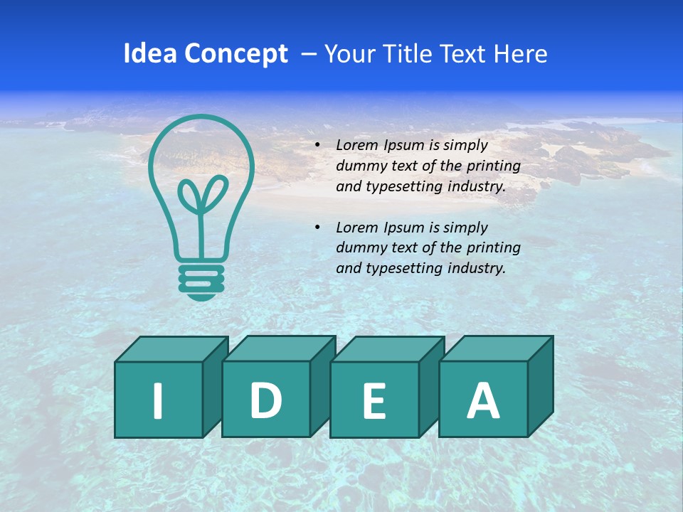 An Island In The Middle Of A Body Of Water PowerPoint Template