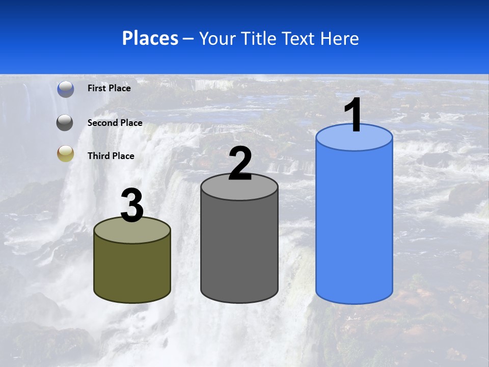 A Large Waterfall With Water Coming Out Of It PowerPoint Template