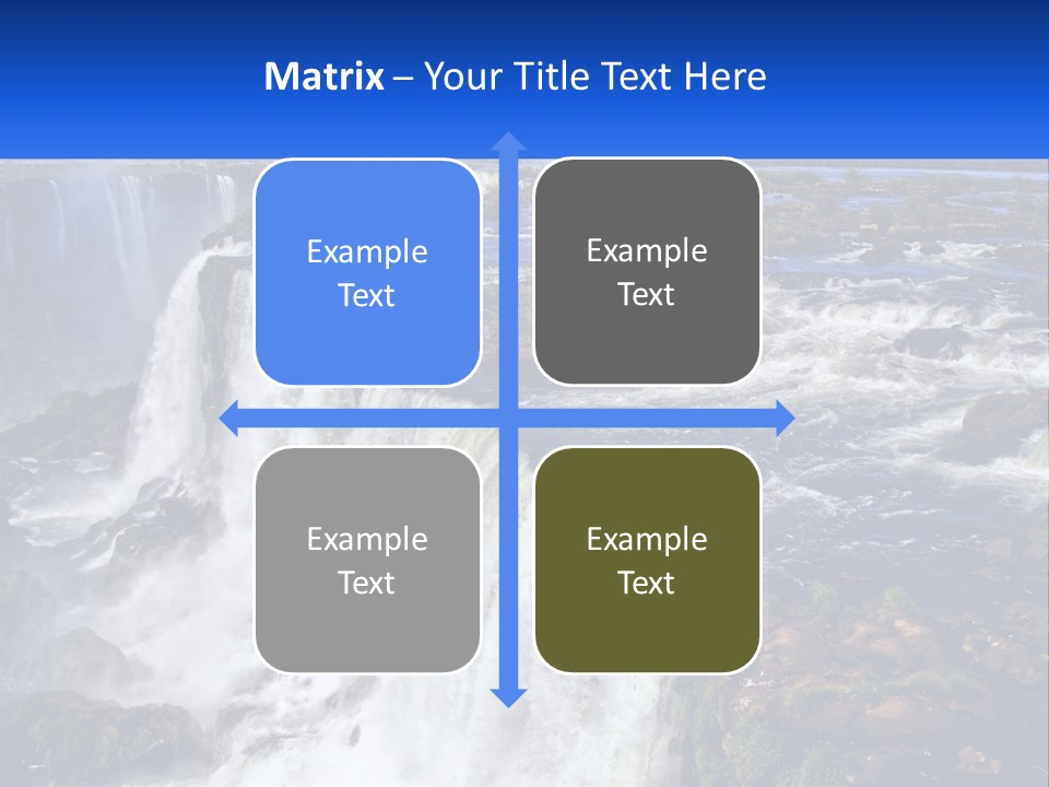 A Large Waterfall With Water Coming Out Of It PowerPoint Template