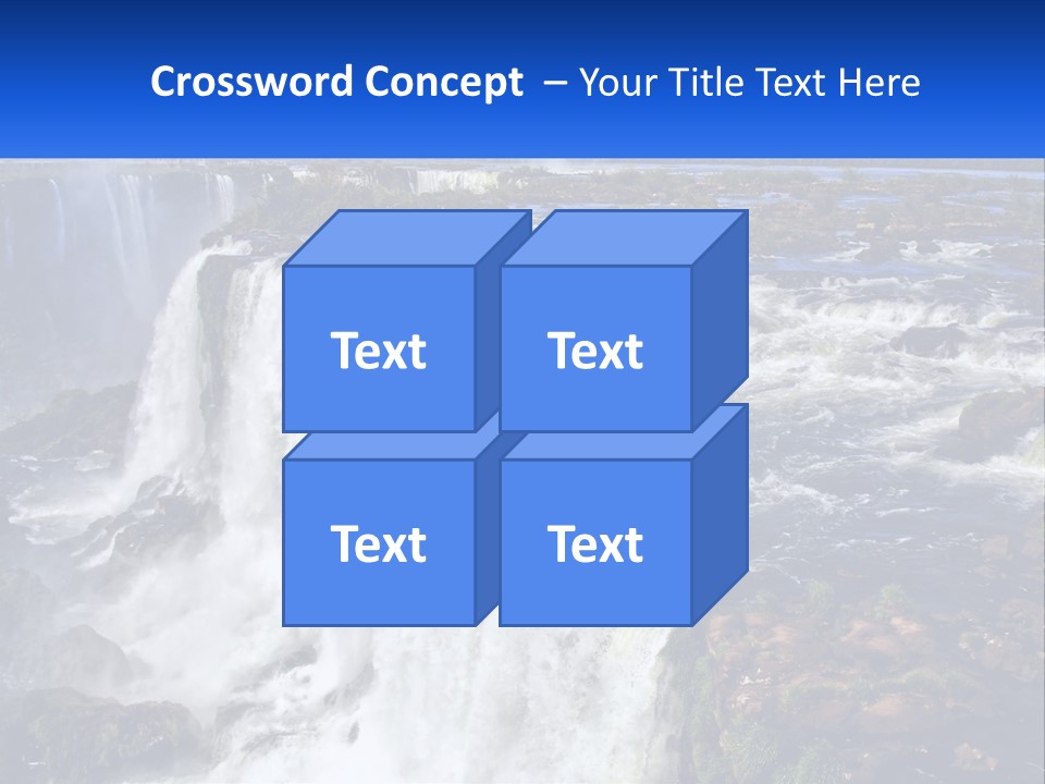 A Large Waterfall With Water Coming Out Of It PowerPoint Template