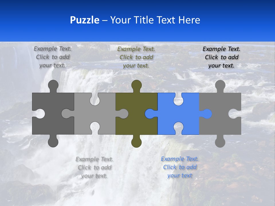 A Large Waterfall With Water Coming Out Of It PowerPoint Template