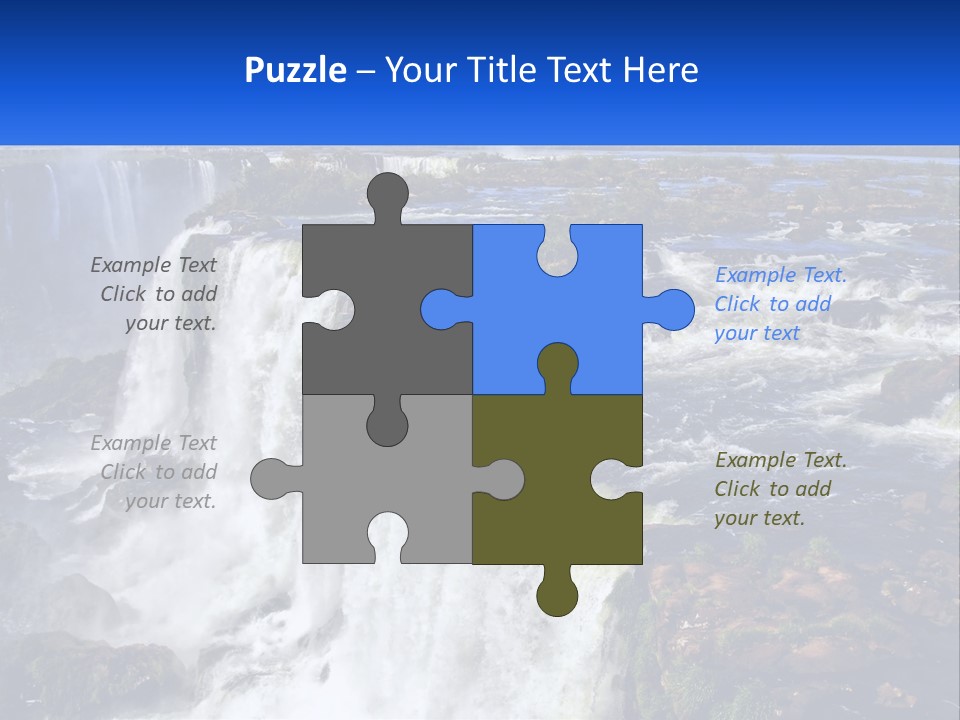 A Large Waterfall With Water Coming Out Of It PowerPoint Template