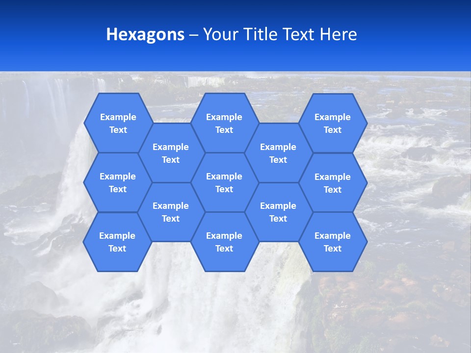 A Large Waterfall With Water Coming Out Of It PowerPoint Template