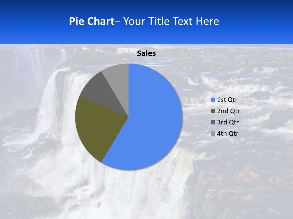A Large Waterfall With Water Coming Out Of It PowerPoint Template