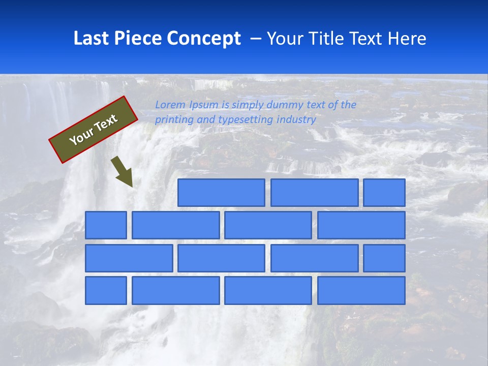 A Large Waterfall With Water Coming Out Of It PowerPoint Template