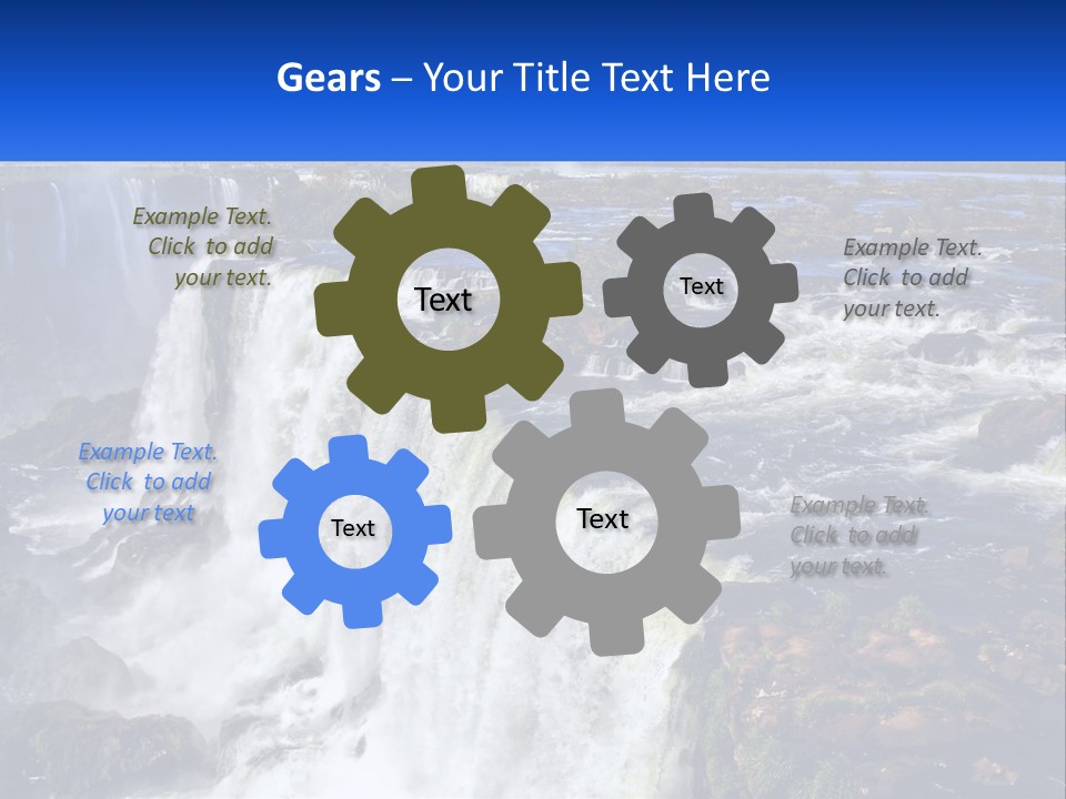A Large Waterfall With Water Coming Out Of It PowerPoint Template