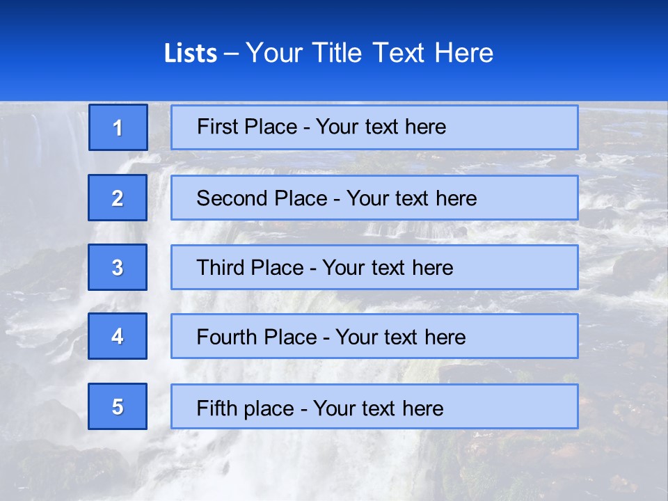A Large Waterfall With Water Coming Out Of It PowerPoint Template