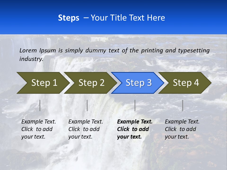 A Large Waterfall With Water Coming Out Of It PowerPoint Template