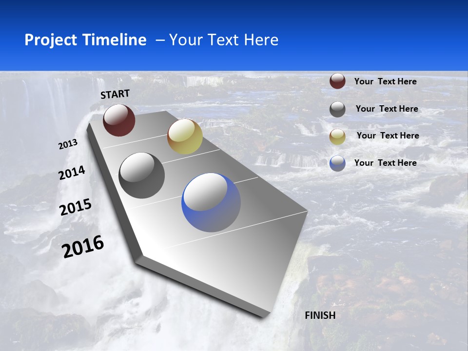 A Large Waterfall With Water Coming Out Of It PowerPoint Template