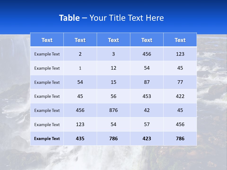 A Large Waterfall With Water Coming Out Of It PowerPoint Template