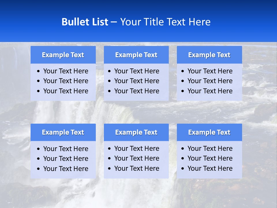 A Large Waterfall With Water Coming Out Of It PowerPoint Template