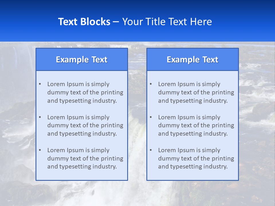 A Large Waterfall With Water Coming Out Of It PowerPoint Template