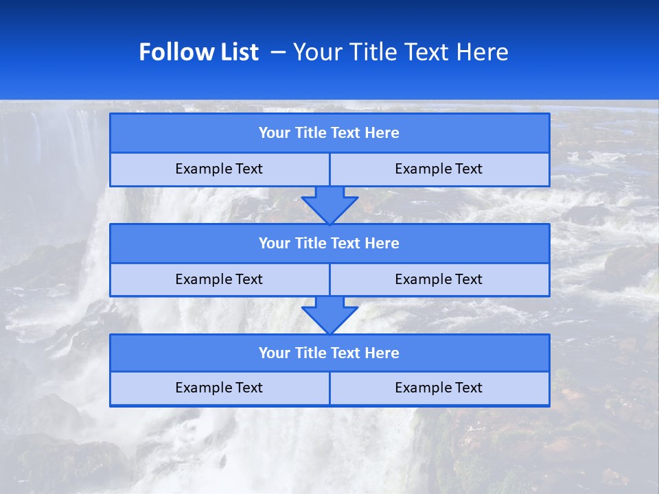 A Large Waterfall With Water Coming Out Of It PowerPoint Template