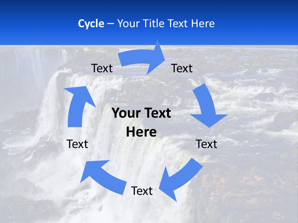 A Large Waterfall With Water Coming Out Of It PowerPoint Template